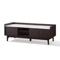 Modi Wenge Tv Media Console With Storage Faux Marble Top Manufactured Wood 20.7 H X 62.1 W X 15.5 D