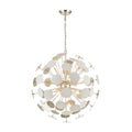 Modish 28 Inch Wide 8 Light Chandelier In Matte White 28In W