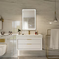 Modland 22 X 34 Led Bathroom Mirror Dimmable And Adjustable Color Temperature Anti Fog Vanity Mirror With Memory Function