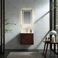 Modland 24 Wall Mounted Bathroom Vanity In Walnut Or Black With Single Sink Soft Close Drawers Solid Wood
