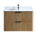 Modland 30 Wall Mounted Bathroom Vanity With Acrylic Top Integrated Sink Overflow