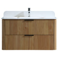 Modland 36 Wall Mounted Bathroom Vanity With Acrylic Top Integrated Sink Overflow