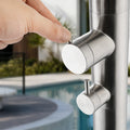 Modland Freestanding Outdoor Shower 316 Stainless Steel Pool Faucet With 10 Rain Head Foot Wash Nsf Valve