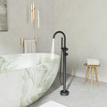 Modland Marine Grade 316 Ss Outdoor Freestanding Tub Faucet Thermostatic Floor Mount Filler With 360 Swivel Spout