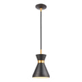 Modley 7 Inch Wide 1 Light Mini Pendant In Matte Black 7In W X 7In D X 10In H