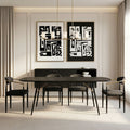 Modrest Billy Modern Black Oak Gold Extendable Dining Table