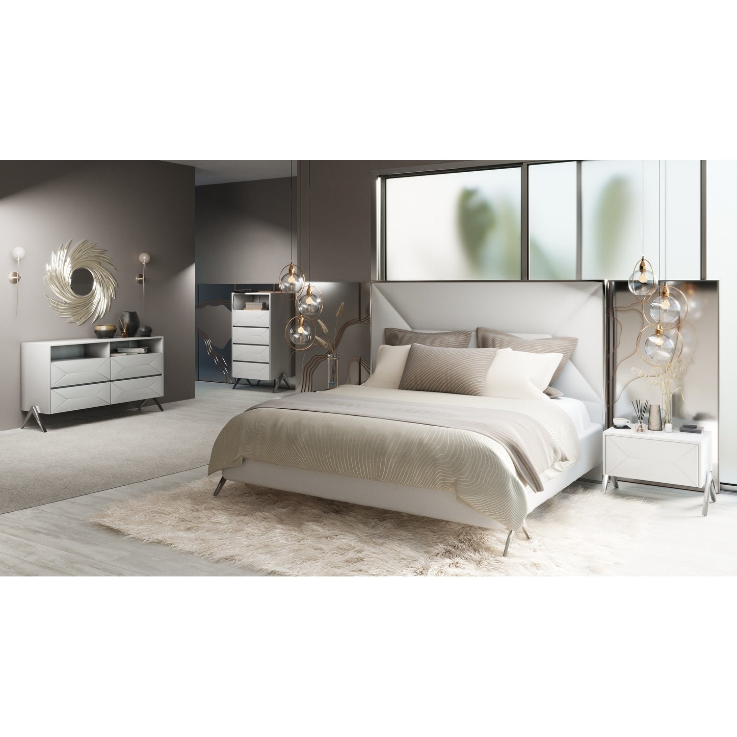 Modrest Candid Modern White Eastern King Bed
