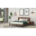 Modrest Carmen Mid Century Modern Walnut Bed