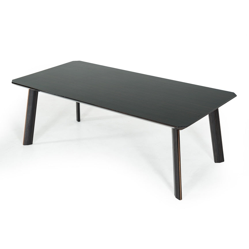 Modrest Chadwick Modern Ebony Rosegold Dining Table