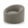 Modrest Frontier Glam Grey Fabric Accent Chair