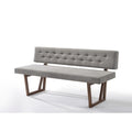 Modrest Jordan Modern Grey Walnut Dining Bench