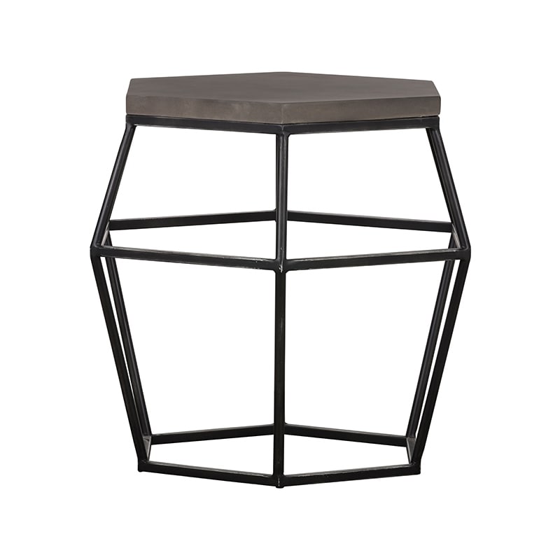 Modrest Tartan Modern Concrete Metal End Table