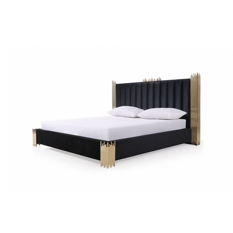 Modrest Token Modern Black Gold Bed