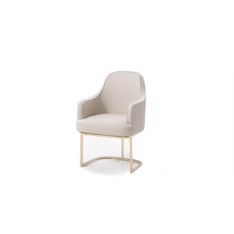 Modrest Tyler Modern Grey Gold Dining Chair