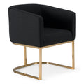 Modrest Yukon Modern Black Antique Brass Dining Chair