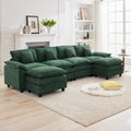Modular Chenille Sectional Sofa With Ottomans Deep Seat Wide Padded Armrests 2 Seat 3 Seat 4 Seat Options