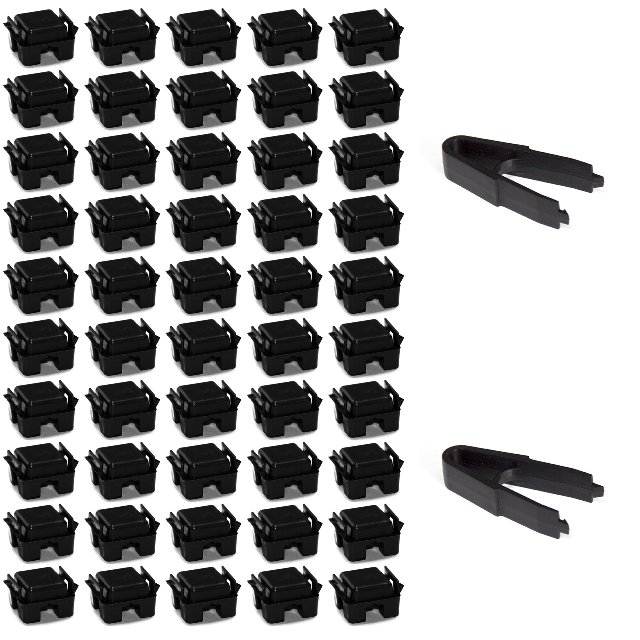 Modular Cube Locking Clips Pack Of 50 And 2 Tweezers