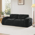 Modular Sectional Sofa Black Loveseat For Living Room Stylish Accent Couch 2 Seater Sofa Couch Settee