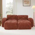 Modular Sectional Sofa Loveseat For Living Room Stylish Accent Couch 2 Seater Sofa Couch Red Settee