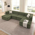 Modular Sectional Sofa With Chaise Chenille Upholstered Boneless Couches No Pillows Included