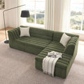 Modular Sectional Sofa With Chaise Chenille Upholstered Boneless Couches No Pillows Included