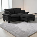 Modular Sectional Sofa With Movable Ottoman Chenille L Shaped Cloud Couch With Sailboat Design