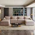 Modular Sectional Sofa 4 Seater Seat Sofa U Shaped Couches With 2 Ottomans With Ergonomic Designa