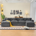 Modular Sectional Sofa Oversized Deep Seat U Shaped Couch Set Comfy Cloud Couches With 2 Ottomans