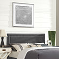 Modway Jessamine Grey Polyester Solid Wood Full Size Upholstered Headboard
