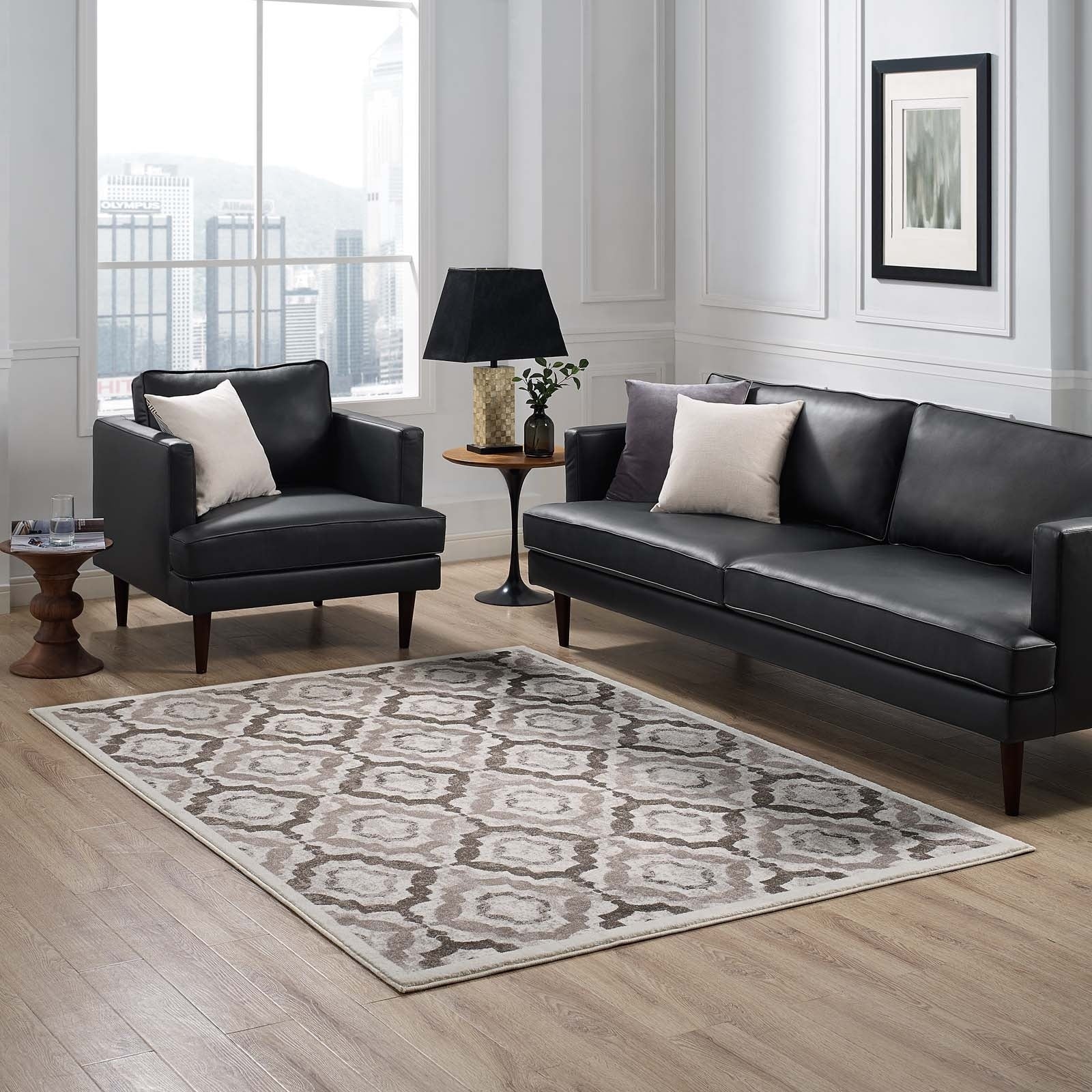 Kalinda Rustic Vintage Moroccan Trellis Area Rug 5 X 8