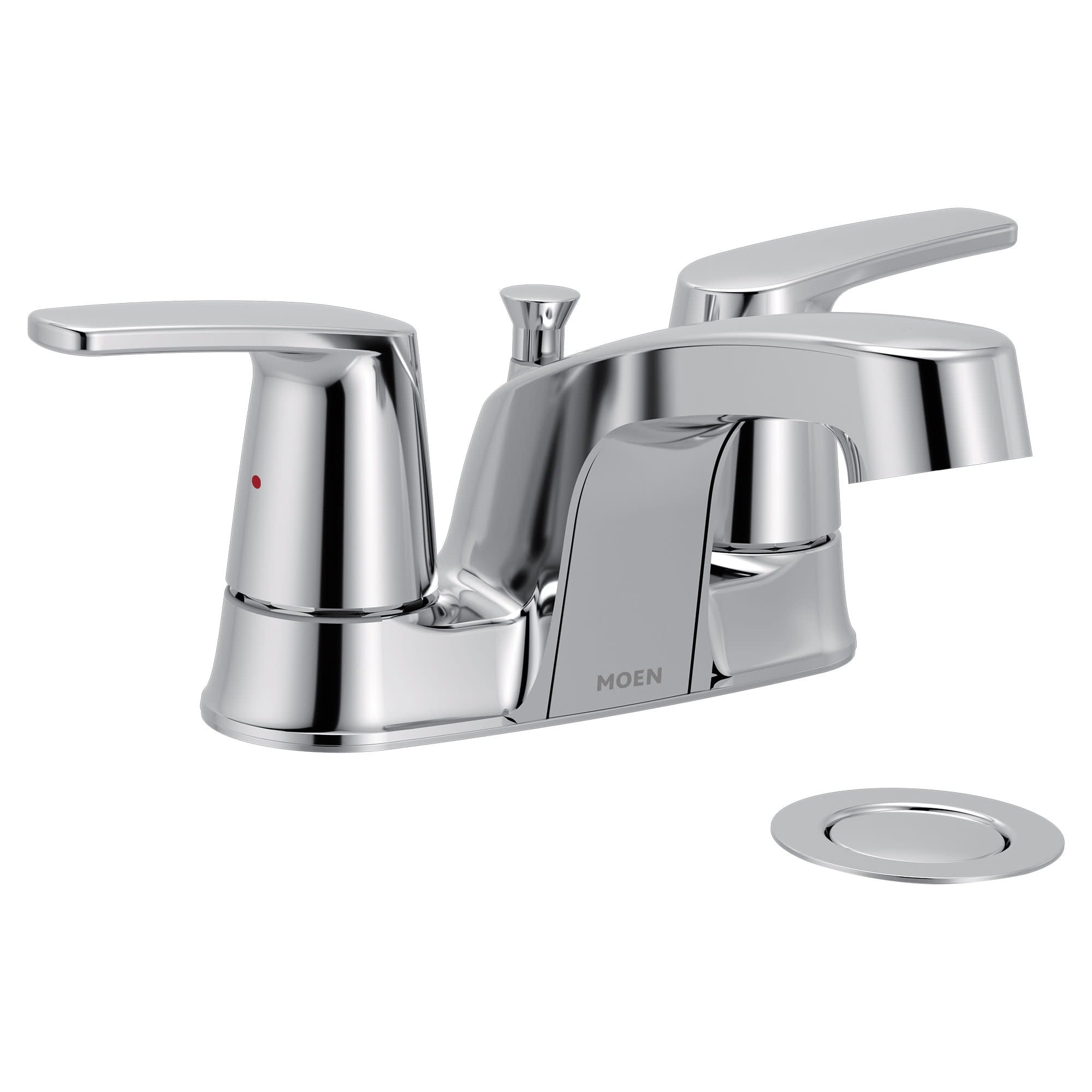 Moen 499525 Chateau 1.2 Gpm Centerset Bathroom Faucet With Pop Up Polished Chrome