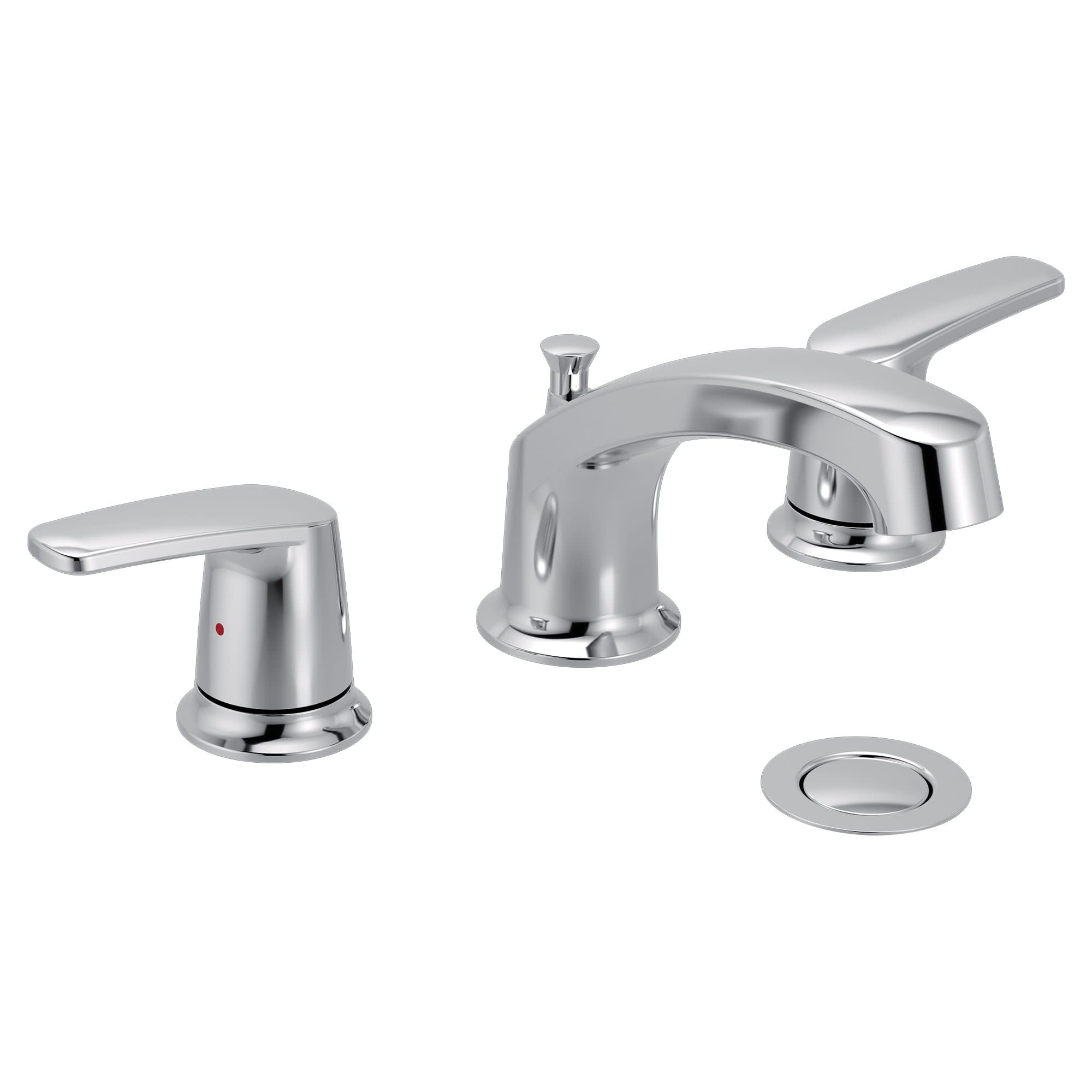 Moen 499545 Chateau 1.2 Gpm Widespread Bathroom Faucet With Pop Up Polished Chrome