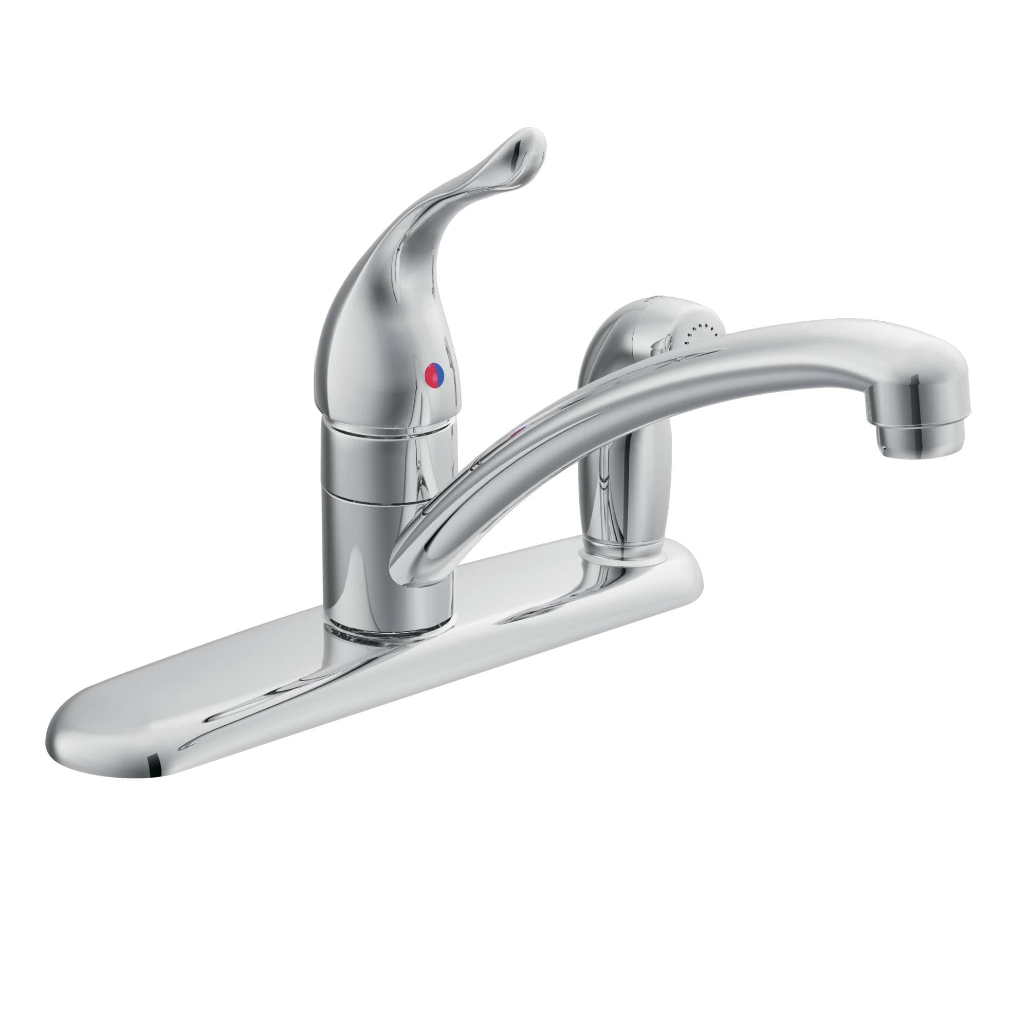 Moen 67434 Low Arc Kitchen Faucet With Sidespray From The Chateau Collection Chrome