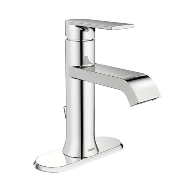 Moen Ws84760 Genta 1.2 Gpm Single Hole Bathroom Faucet With Pop Up Drain Assembly Chrome