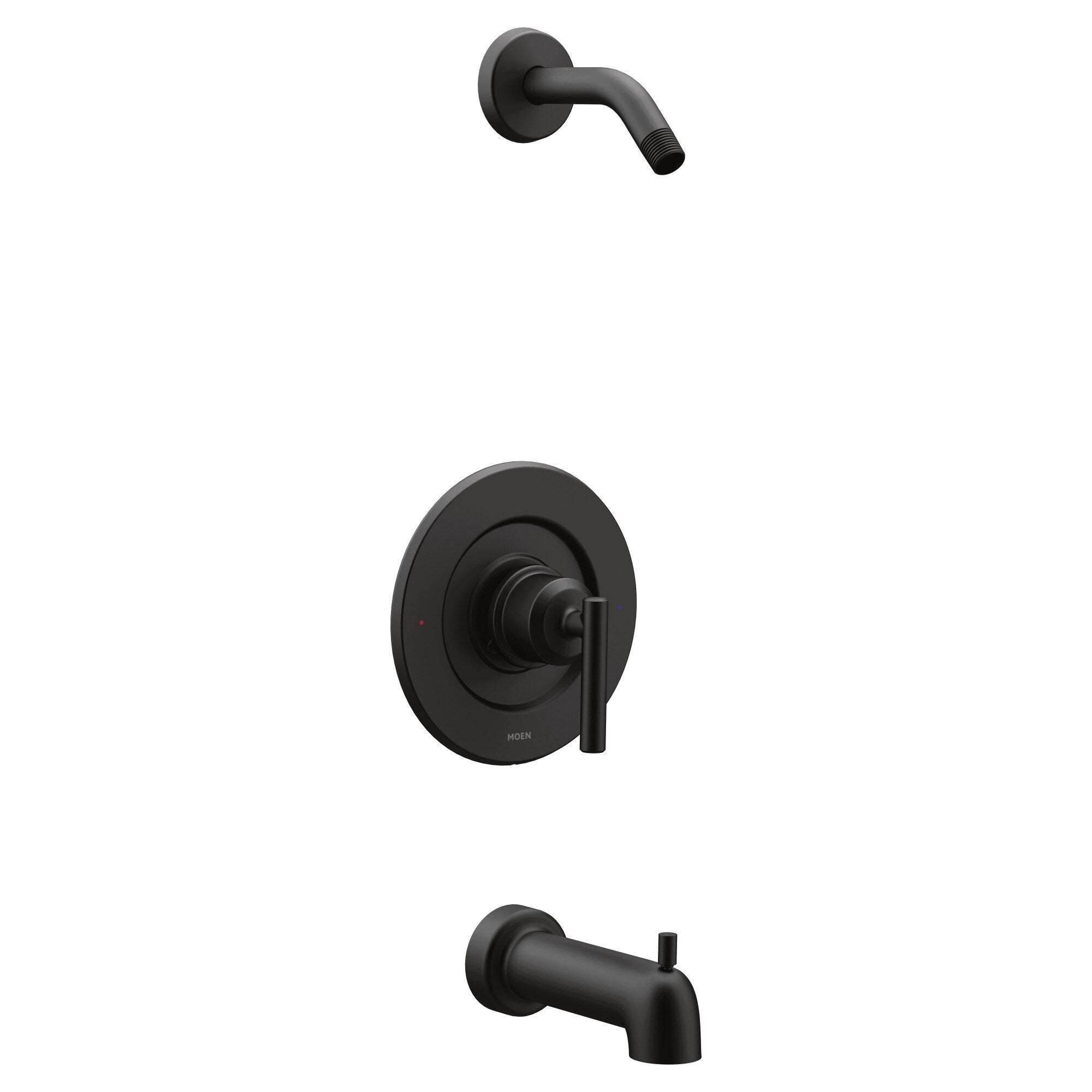 Moen T2903Nh Gibson Tub And Shower Trim Package With M Pact And Posi Temp Le Matte Black