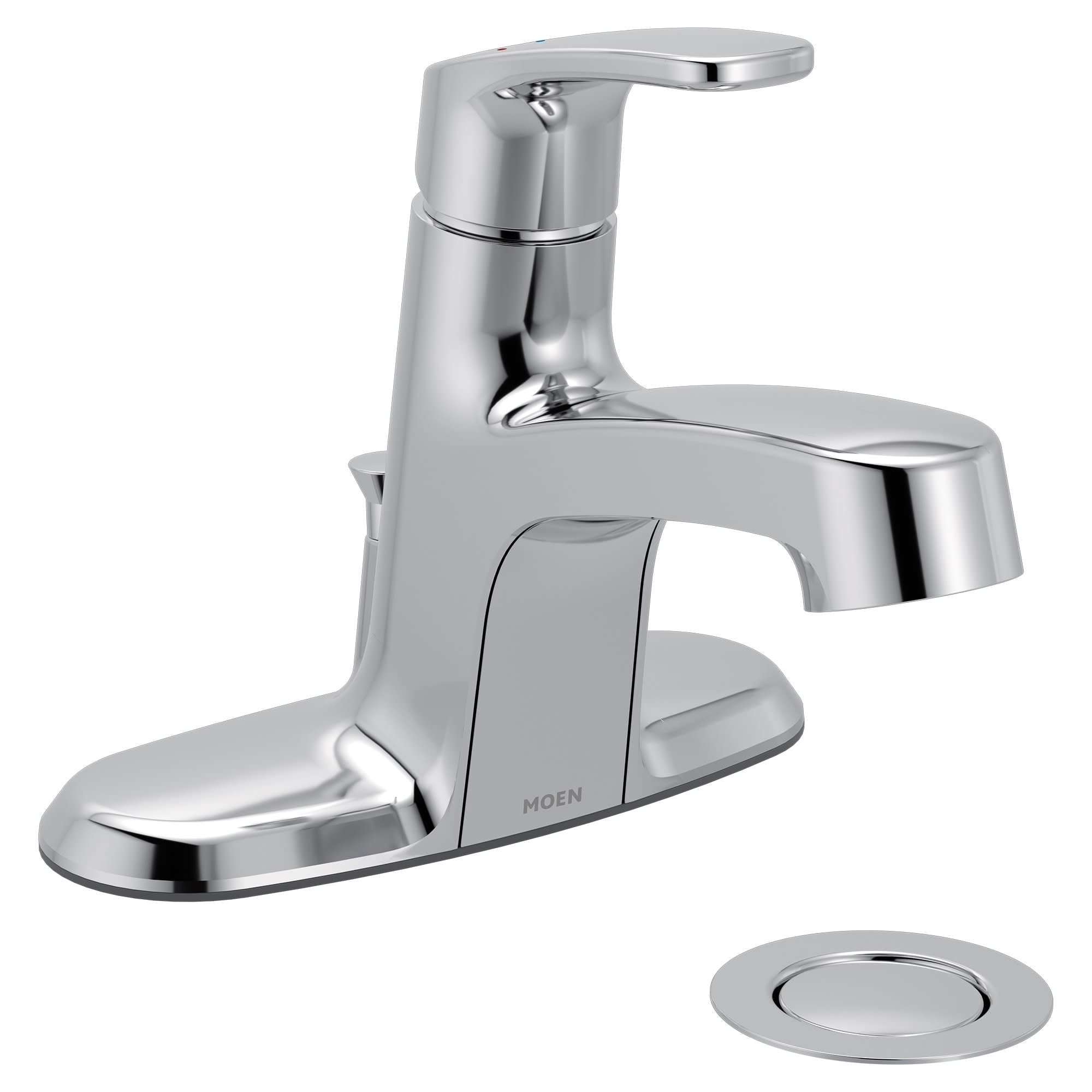 Moen L45725 Chateau 1.2 Gpm Centerset Bathroom Faucet With Pop Up Polished Chrome