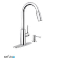 Moen 87066 Pullout Spray High Arc Kitchen Faucet With Soap Dispenser And Reflex Technology