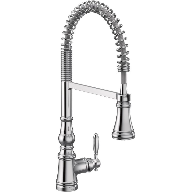 Moen S73104 Weymouth Spring Pre Rinse 1 Handle Pulldown Kitchen Faucet