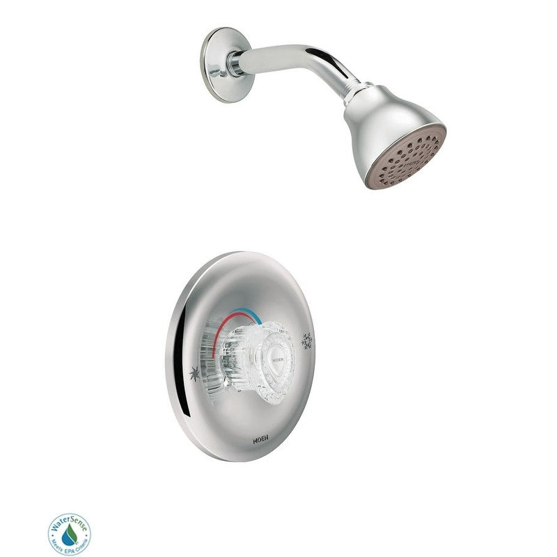Moen T182Ep Single Handle Posi Temp Pressure Balanced Shower Trim With Shower Head Chrome