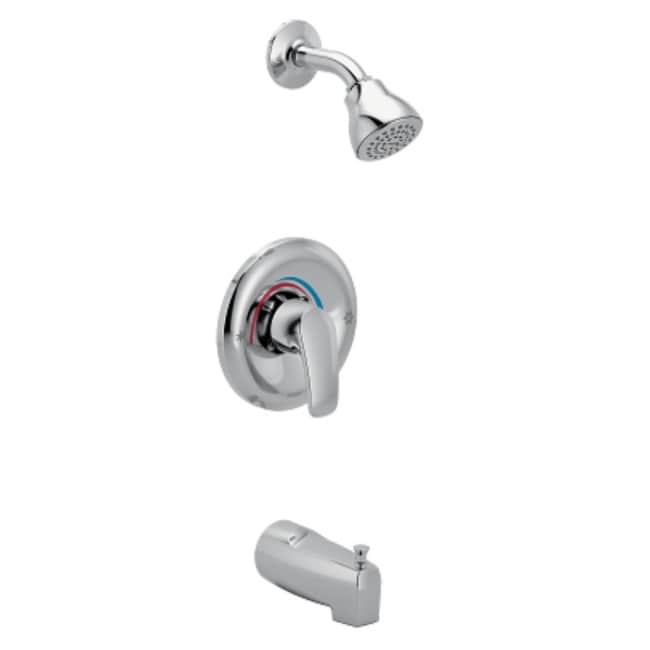 Moen Tl5183Ep Chateau Tub And Shower Trim Package With 1.75 Gpm Single Polished Chrome