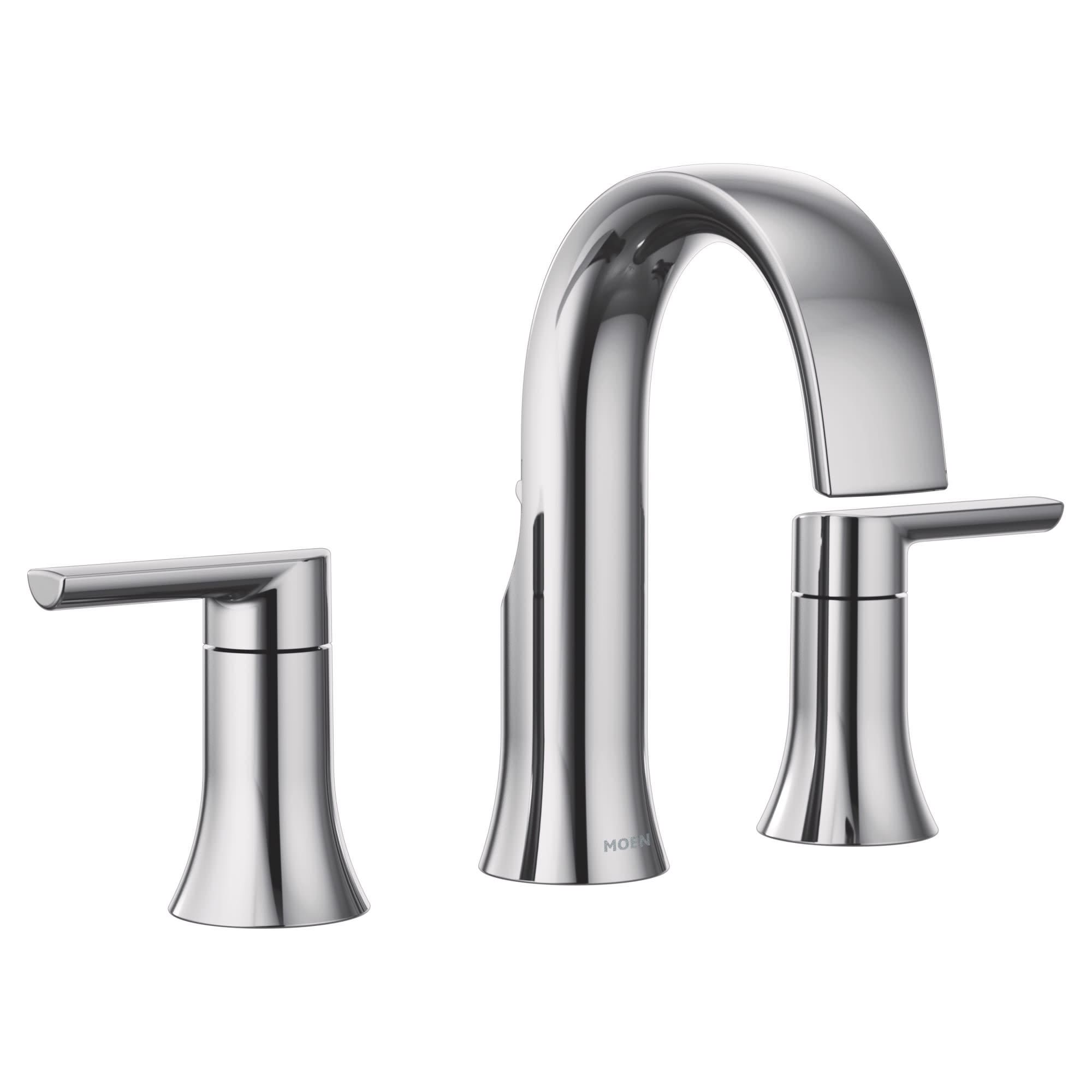 Moen Tvs6925 Doux 1.2 Gpm Widespread Bathroom Faucet With Pop Up Drain Chrome