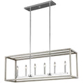 Sea Gull Moffet Street Washed Pine And Chrome Led Island Pendant