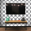 Mogador In White And Black Handmade 8Inx8In Moroccan Cement Tile