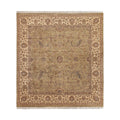 Moghul Hand Knotted New Zealand Wool Light Green Gold Area Rug 9 X 10