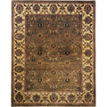 Moghul Hand Knotted New Zealand Wool Light Green Gold Area Rug