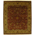 Moghul Hand Knotted New Zealand Wool Red Gold Area Rug