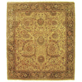 Moghul Hand Knotted New Zealand Wool Wheat Brown Area Rug 8 Round