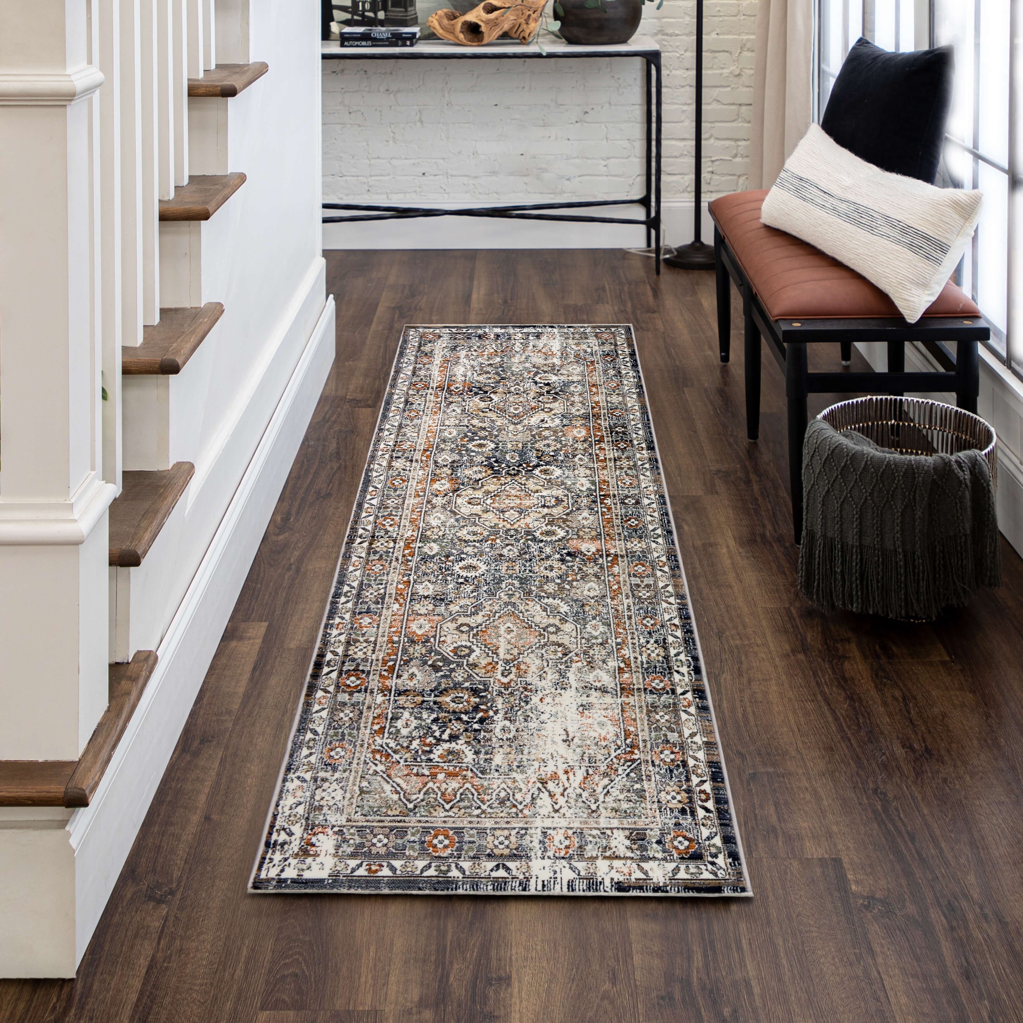 Mohawk Home Kensington Blue Traditional Area Rug