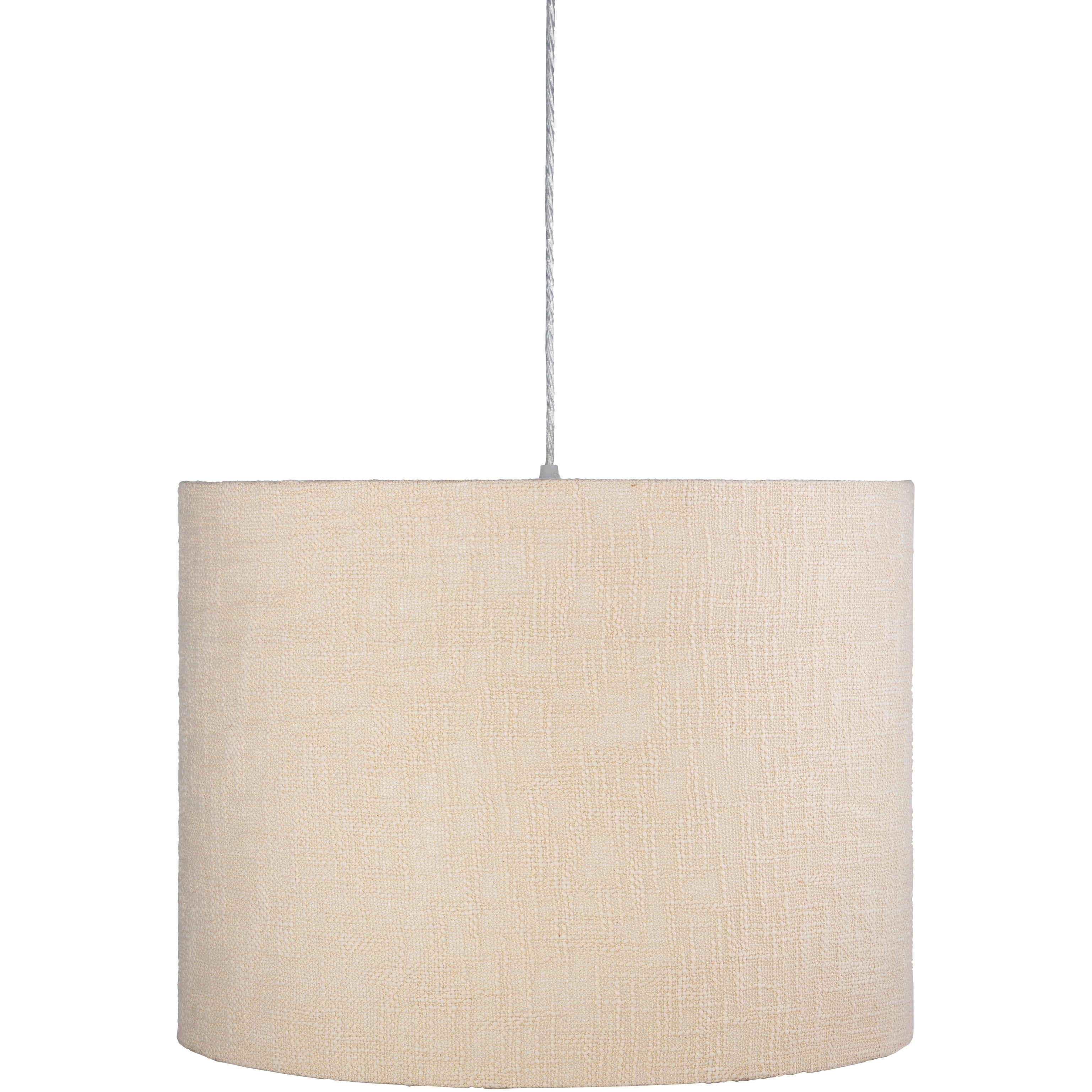 Moira Ivory Cotton 21 Inch Drum Pendant 16 H X 21 W X 21 D