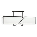Moiselle 48 Inch Wide 6 Light Linear Chandelier In Matte Black 48In W X 16In D X 22 To 42In H